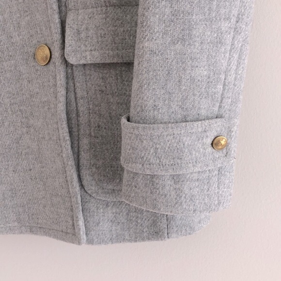 J.Crew Double Breasted Majesty Stadium Wool Coat - Picture 3 of 7